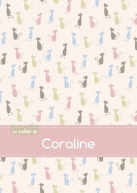 Picture of Le cahier de Coraline - Petits carreaux, 96p, A5 - Chats