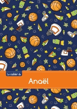 Picture of Le cahier d'Anaël - Petits carreaux, 96p, A5 - Basketball