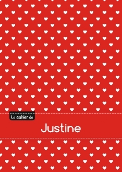 Picture of Le cahier de Justine - Blanc, 96p, A5 - Petits c urs