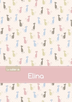 Picture of Le cahier d'Elina - Blanc, 96p, A5 - Chats