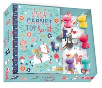 Image de Mon carnet top secret licornes - coffret avec mini gommes