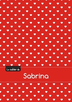 Picture of CAHIER SABRINA BLANC,96P,A5 PETITSCoeURS