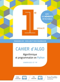 Image de Barbazo algo 1ère - Cahier d'exercices - Ed. 2019