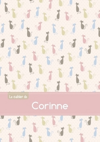 Picture of Le cahier de Corinne - Petits carreaux, 96p, A5 - Chats