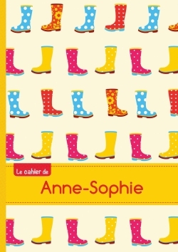 Picture of Le cahier d'Anne-Sophie - Petits carreaux, 96p, A5 - Bottes de pluie