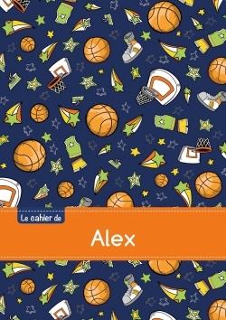 Picture of Le cahier d'Alex - Petits carreaux, 96p, A5 - Basketball