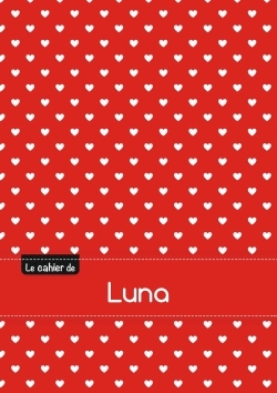 Picture of CAHIER LUNA SEYES,96P,A5 PETITSCoeURS