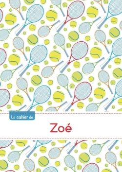 Picture of CAHIER ZOE BLANC,96P,A5 TENNIS
