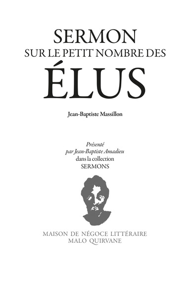 Picture of Sermon sur le petit nombre des élus