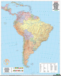 Image de AMERIQUE DU SUD POLITIQUE 124 CM X 97 CM