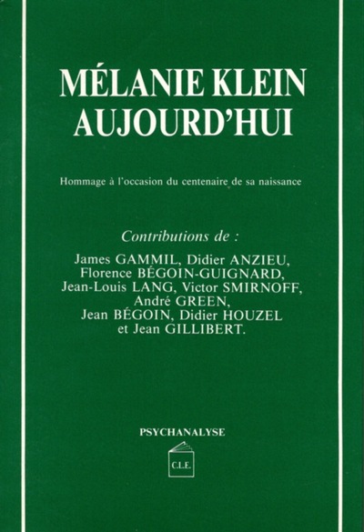 Image de MÉLANIE KLEIN AUJOURD'HUI