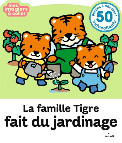 Image de La famille Tigre fait du jardinage