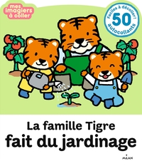 Image de La famille Tigre fait du jardinage