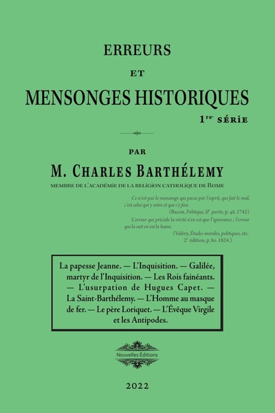 Picture of Erreurs et mensonges historiques