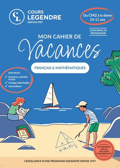 Picture of Mon cahier de vacances - Du CM2 à la 6ème (10-11 ans)Français & Mathématiques