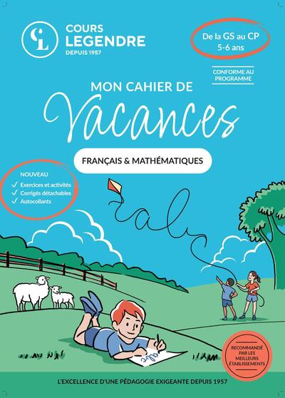 Picture of Mon cahier de vacances - De la GS au CP (5-6 ans)Français & Mathématiques
