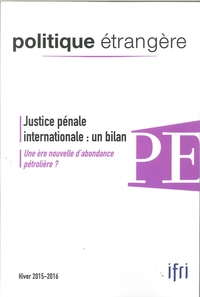 Image de Politique Etrangere N°4/2015 Justice Penale  Hiver 2015