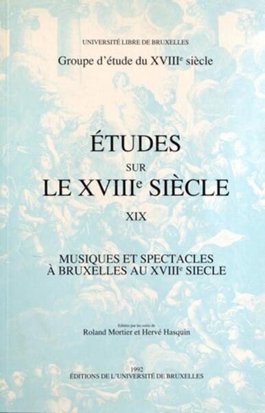 Image de Musiques et spectacles à Bruxelles au XVIIIe siècle