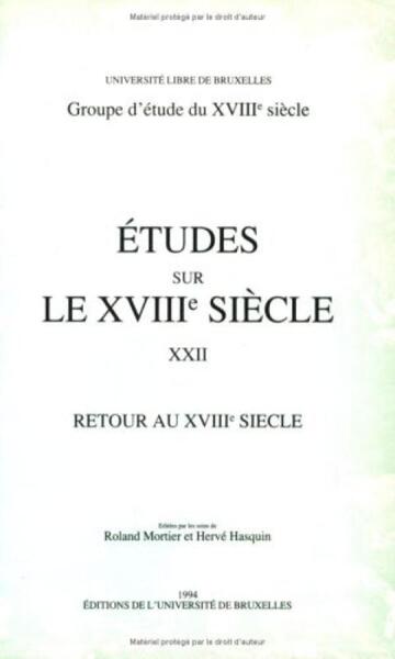 Picture of Retour au XVIIIe siècle