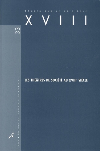Picture of LES THEATRES DE SOCIETE AU XVIIIE SIECLE VOLUME 33