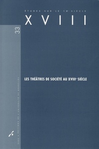 Picture of LES THEATRES DE SOCIETE AU XVIIIE SIECLE VOLUME 33