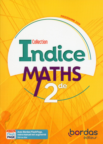 Image de Indice Maths 2de 2019 - Manuel de l'élève