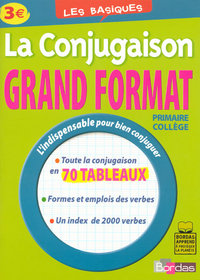 Picture of LES BASIQUES - LA CONJUGAISON GRAND FORMAT - PRIMAIRE COLLEGE