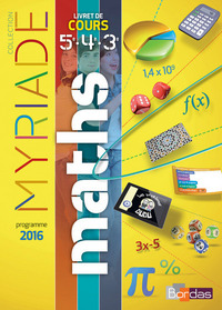 Picture of Myriade Mathématiques Cycle 4 2016 Livret de cours élève