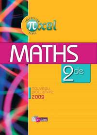 Image de Pixel Mathématiques 2de 2010 Manuel de l'élève