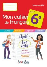 Picture of Mon cahier de français 6e 2019 Cahier de l'élève