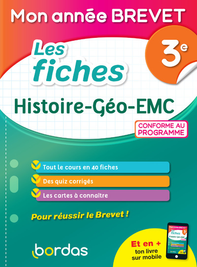Image de Mon Année Brevet - Les fiches Histoire Géo EMC 3e