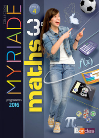 Image de Myriade Mathématiques 3e 2016 Manuel élève