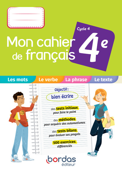 Picture of Mon cahier de français 4e 2021 - Cahier de l'élève