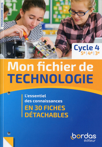 Picture of Mon fichier de technologie Cycle 4 2019 - Livret de fiches élève