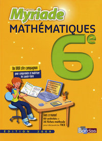 Image de Myriade Mathématiques 6e 2009 Manuel de l'élève