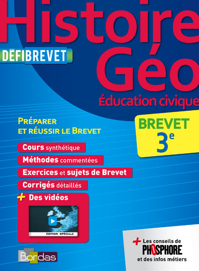 Image de DEFIBREVET C/M/EXO HISTOIRE-GEO EDUCATION CIVIQUE 3E
