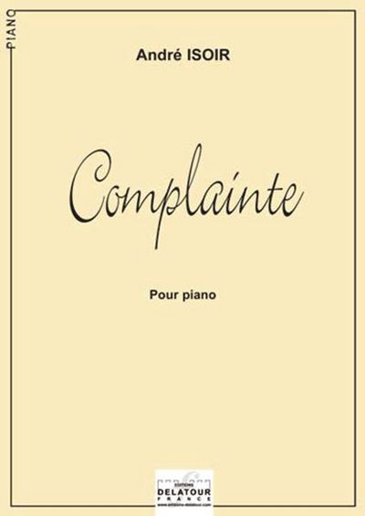 Picture of COMPLAINTE POUR PIANO