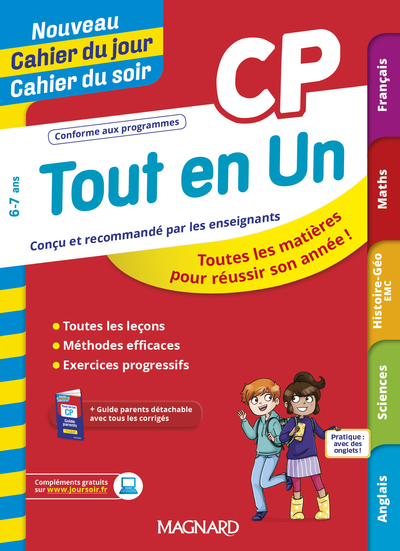 Picture of Tout en Un CP - Leçons, méthodes et exercices - Nouveau Cahier du jour Cahier du soir