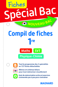 Picture of Spécial Bac Compil de Fiches Maths, Physique-Chimie SVT 1re