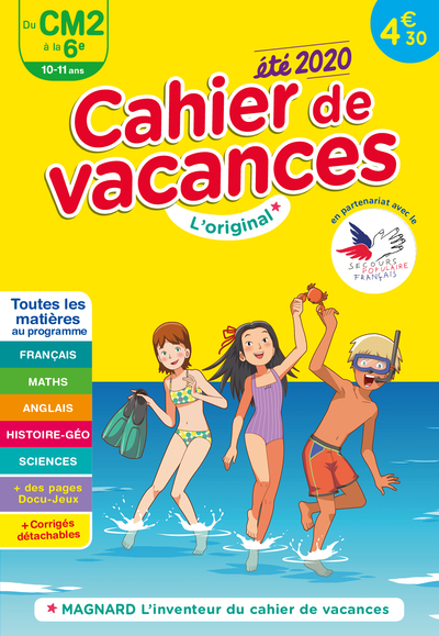 Picture of Cahier de vacances 2020, du CM2 vers la 6e 10-11 ans