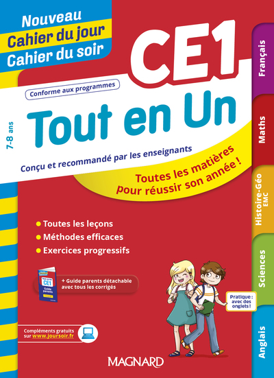 Picture of Tout en Un CE1 - Leçons, méthodes et exercices - Nouveau Cahier du jour Cahier du soir