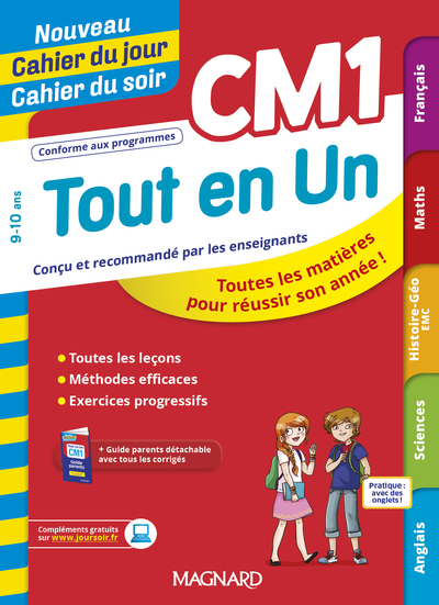 Picture of Tout en Un CM1 - Leçons, méthodes et exercices - Nouveau Cahier du jour Cahier du soir