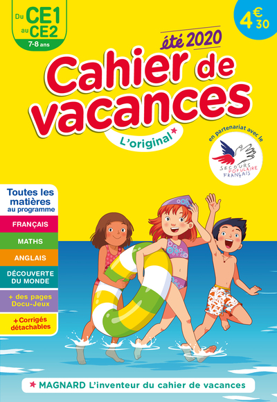 Picture of Cahier de vacances 2020, du CE1 vers le CE2 7-8 ans