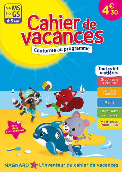 Image de Cahier de vacances, de la MS à la GS, éd. 2017