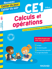 Image de Calculs et opérations CE1 - Nouveau Cahier du jour Cahier du soir
