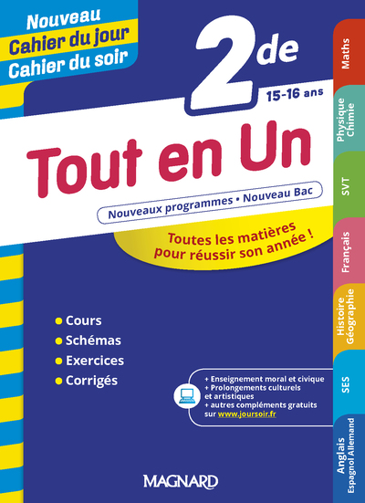 Picture of Tout en Un 2de - Cahier du jour Cahier du soir