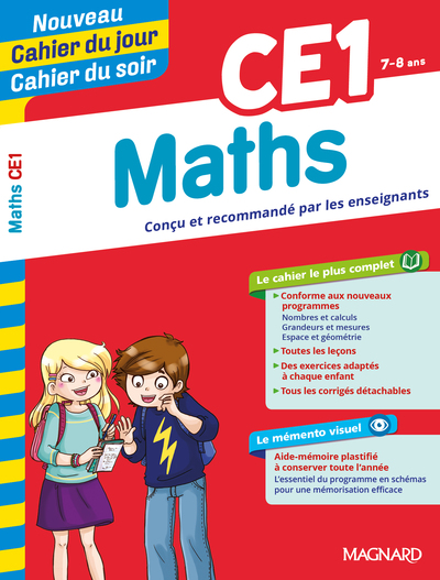 Image de Maths CE1 - Cahier du jour Cahier du soir