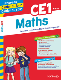 Image de Maths CE1 - Cahier du jour Cahier du soir