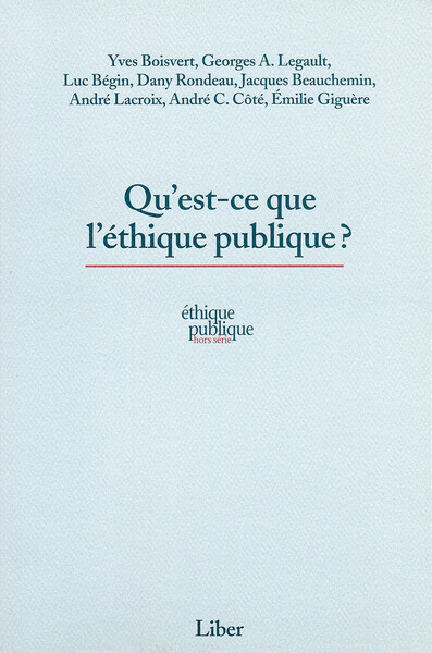 Image de Qu'est-ce que l'éthique publique ?