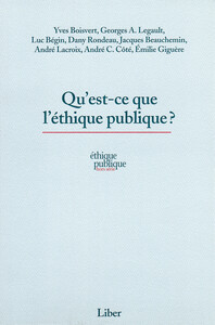Image de Qu'est-ce que l'éthique publique ?